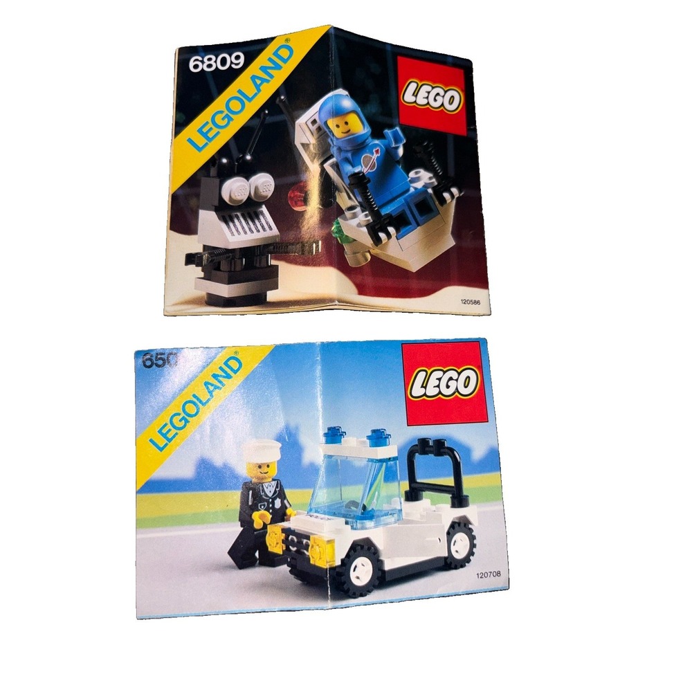 Vtg LEGO Legoland #6506 Precinct Cruiser 89'  #6809 Xt-5 Space Instruction Lot